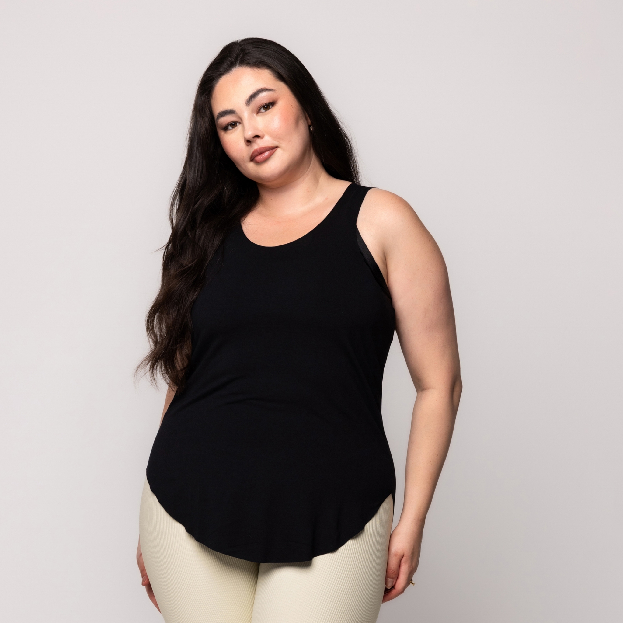 Regata Tapa BumBum Plus Size - Preto 46 Regata Tapa BumBum Plus Size - Preto 46