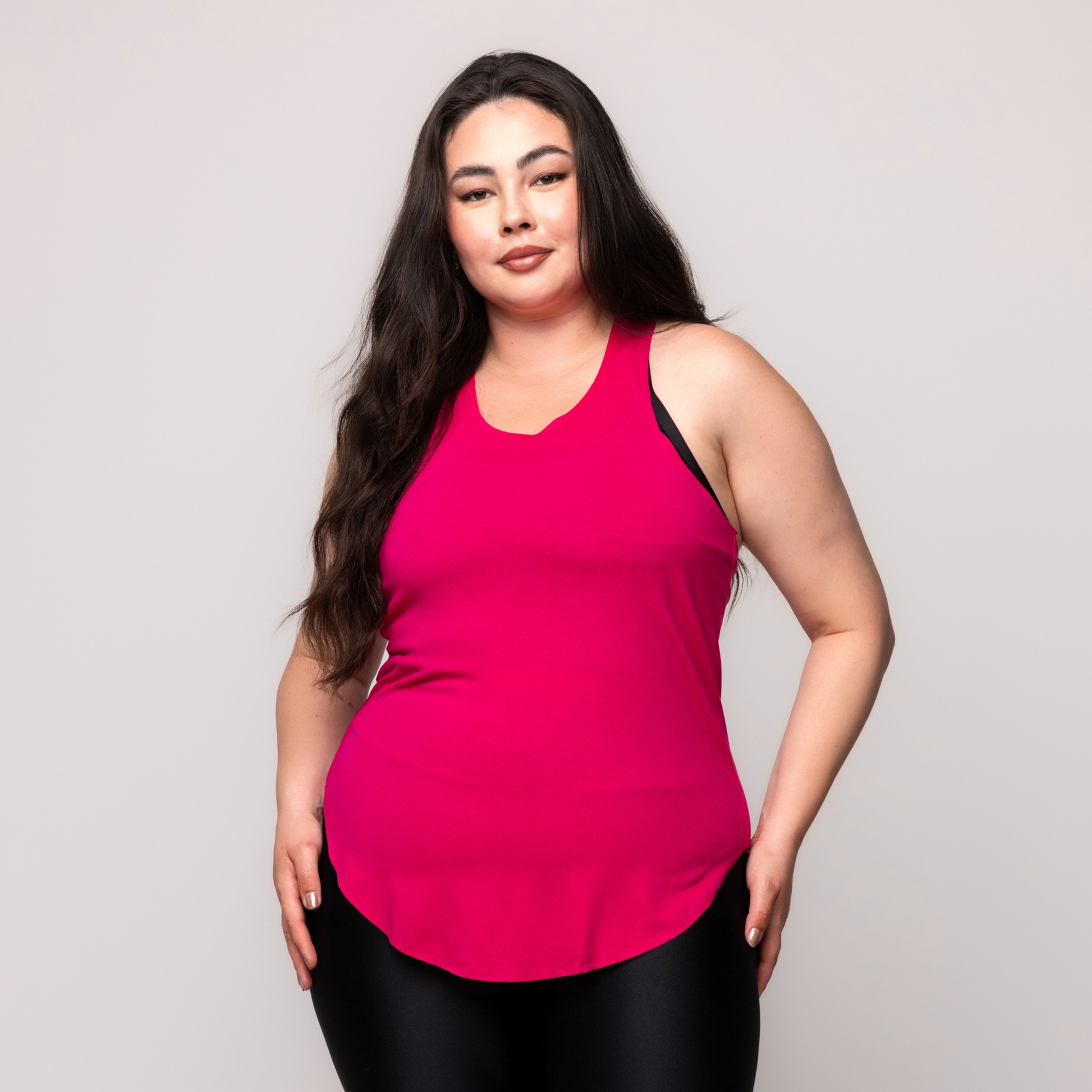 Regata Tapa BumBum Plus Size - Rosa 46 Regata Tapa BumBum Plus Size - Rosa 46