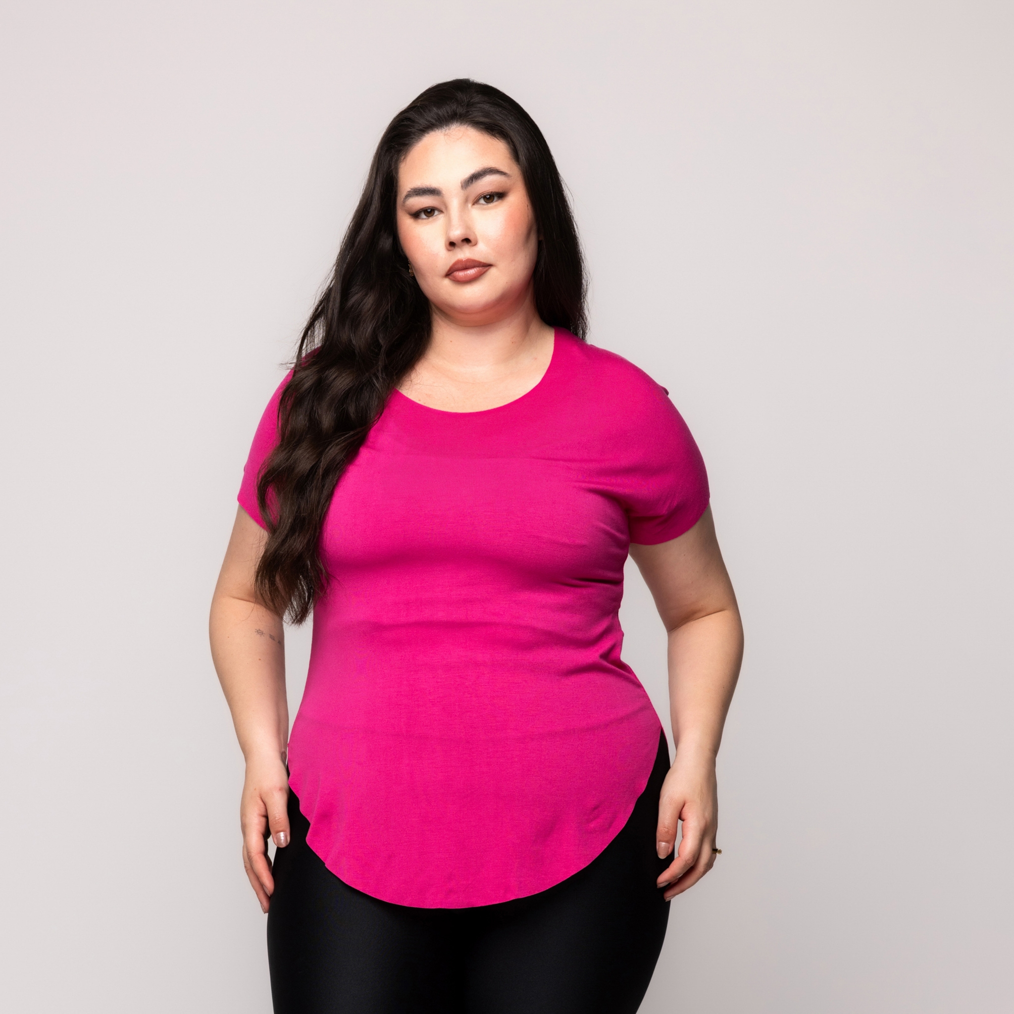 Blusa Tapa BumBum Plus Size - Rosa 46 Blusa Tapa BumBum Plus Size - Rosa 46