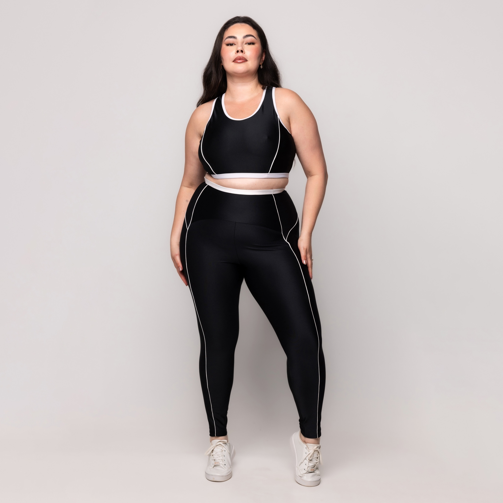Calça Legging Brilhosa Plus Size
