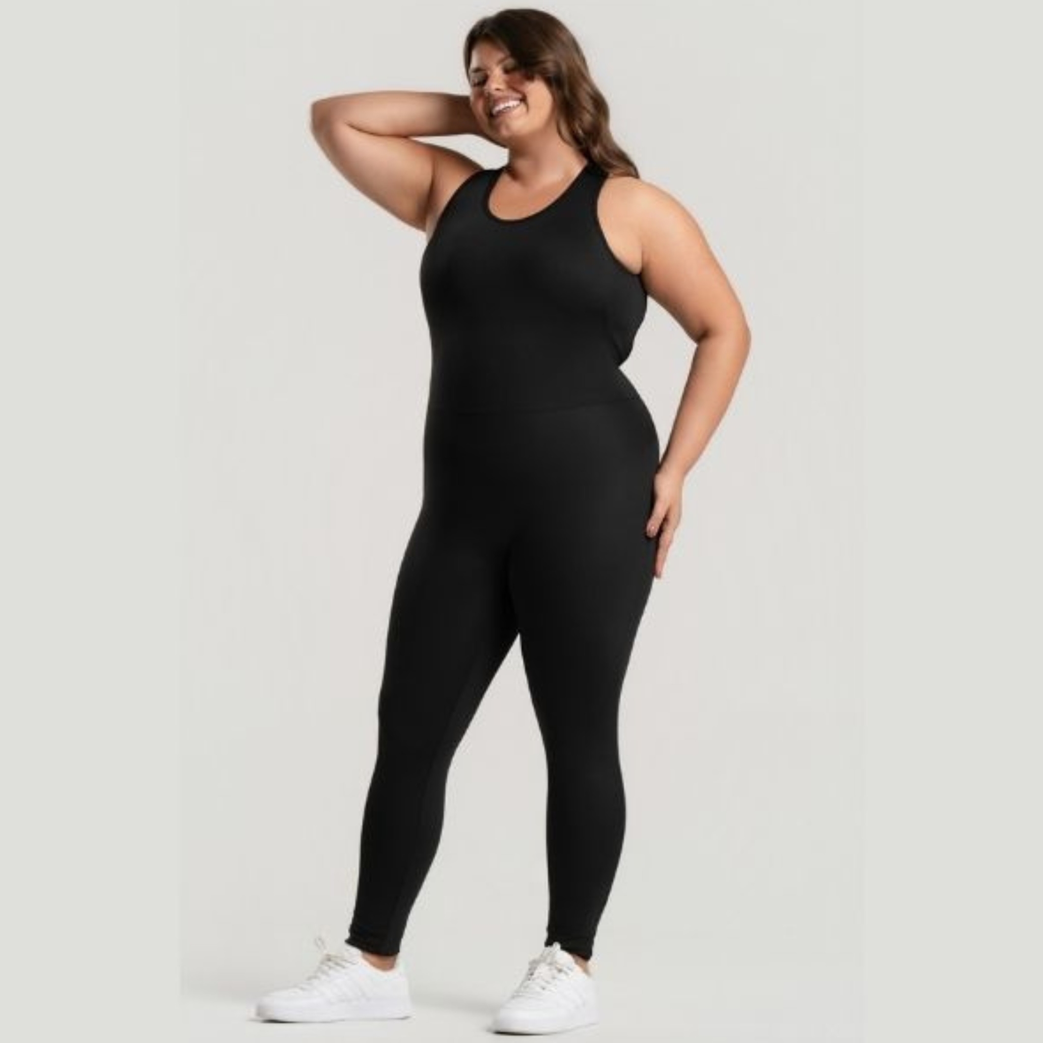 Macacão Fitness Plus Size Empina Bumbum