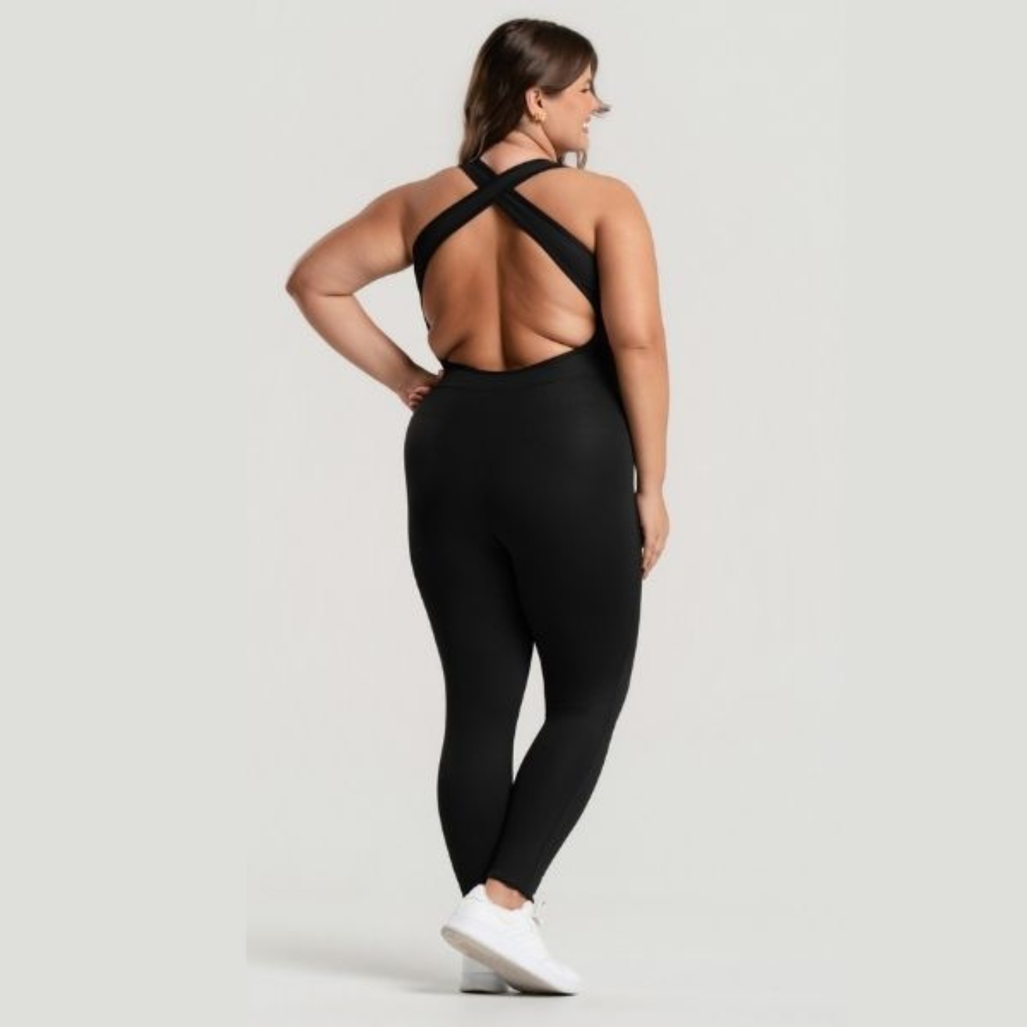 Macacão Fitness Plus Size Empina Bumbum