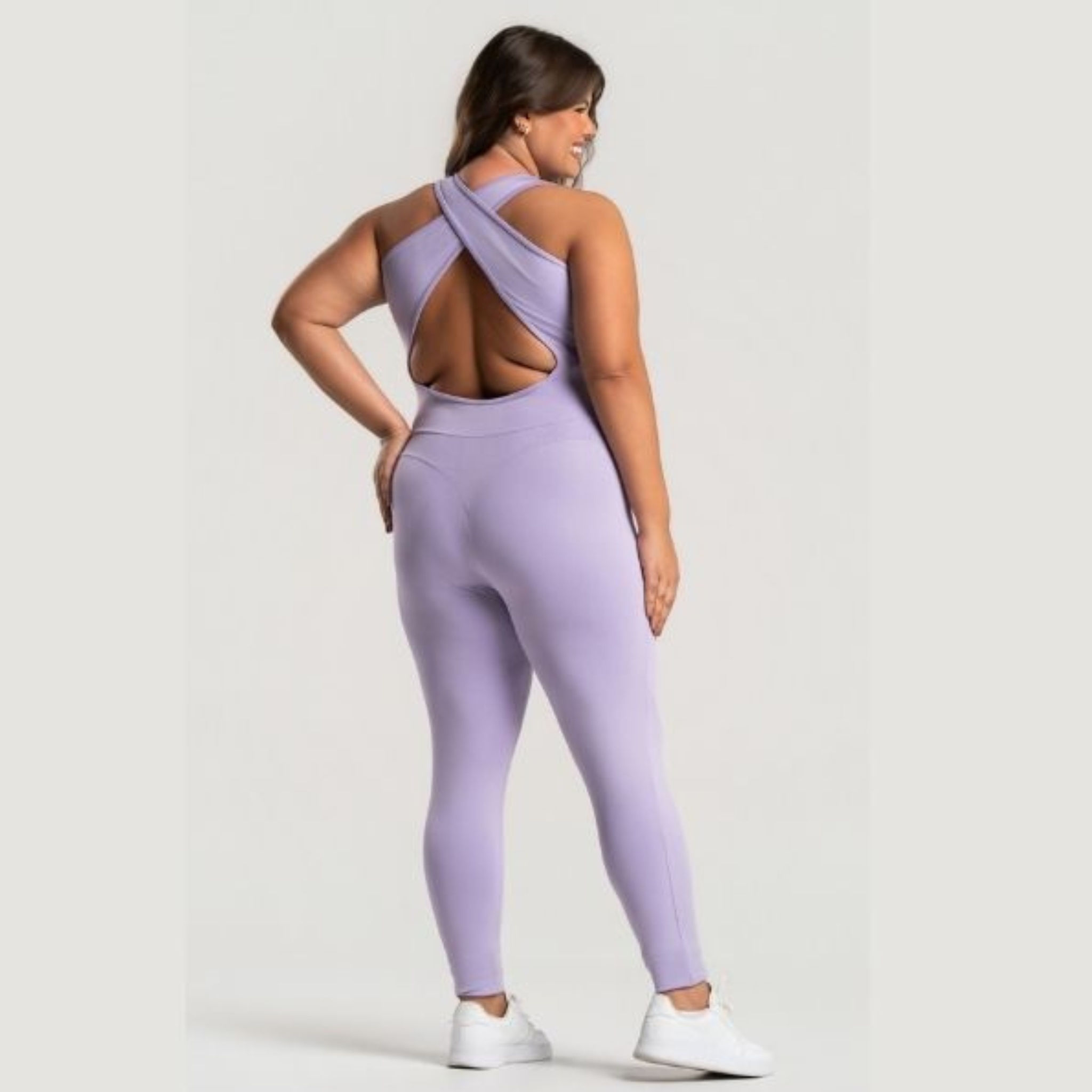 Macacão Fitness Plus Size Empina Bumbum