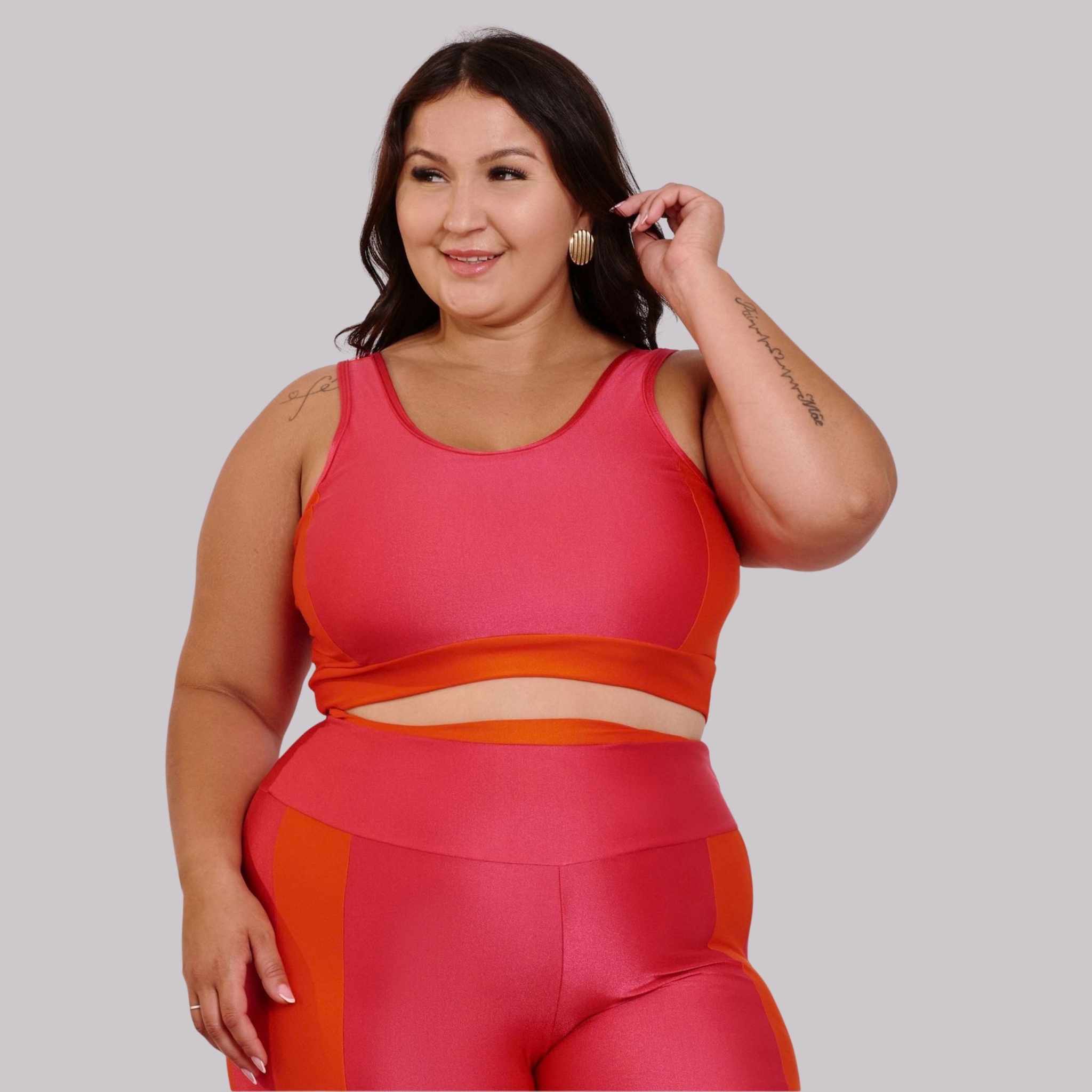 Top Fitness Plus Size - Laranja 46 Top Fitness Plus Size - Laranja 46