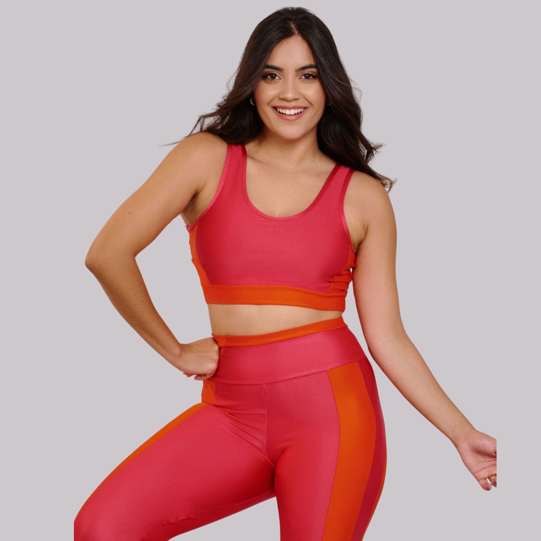 Top Fitness Feminino - Laranja P Top Fitness Feminino - Laranja P