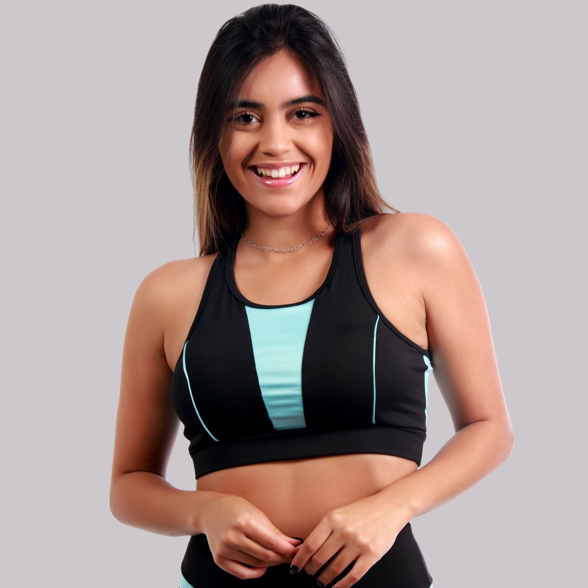 Top Fitness Feminina - Azul P Top Fitness Feminina - Azul P