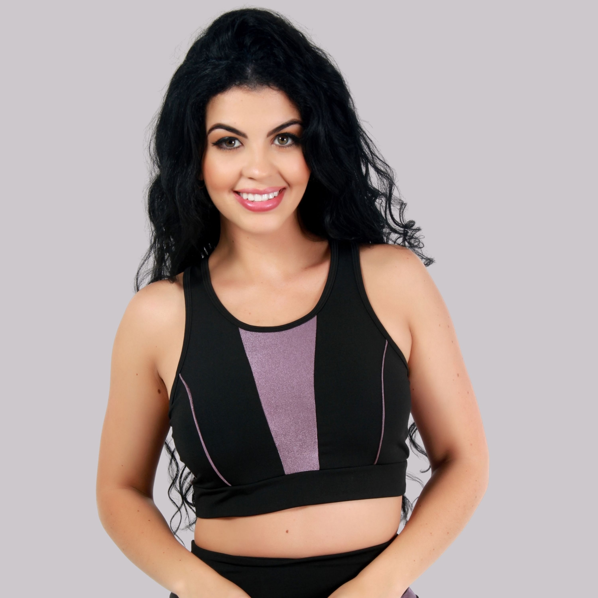 Top Fitness Feminina - Lilás P Top Fitness Feminina - Lilás P