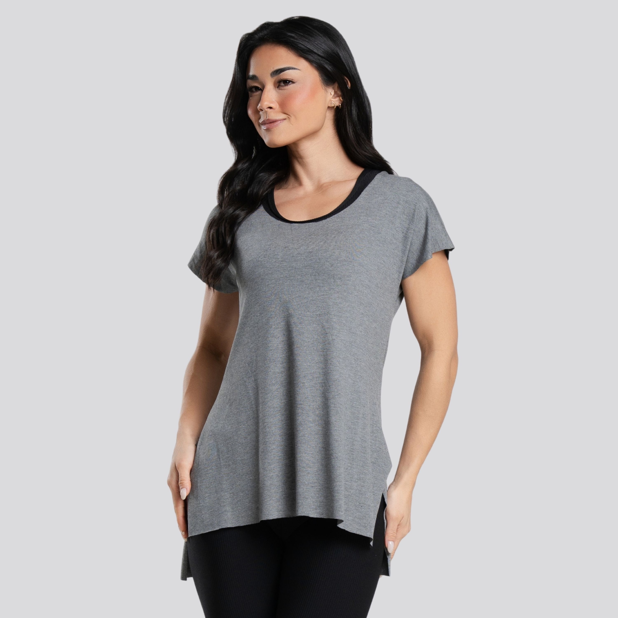 Blusa Tapa BumBum Fitness - Cinza P Blusa Tapa BumBum Fitness - Cinza P