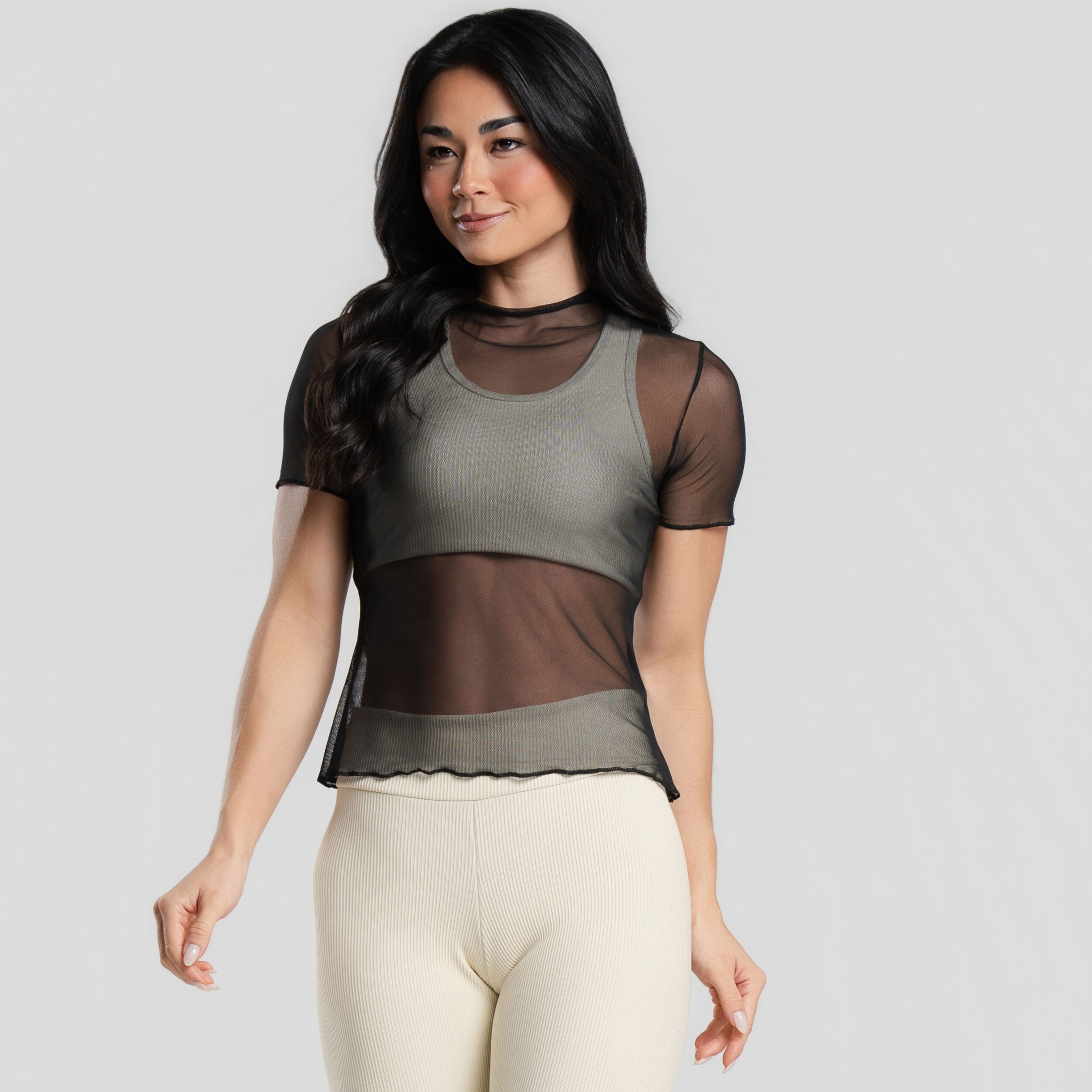 Cropped De Tule - Preto P Cropped De Tule - Preto P