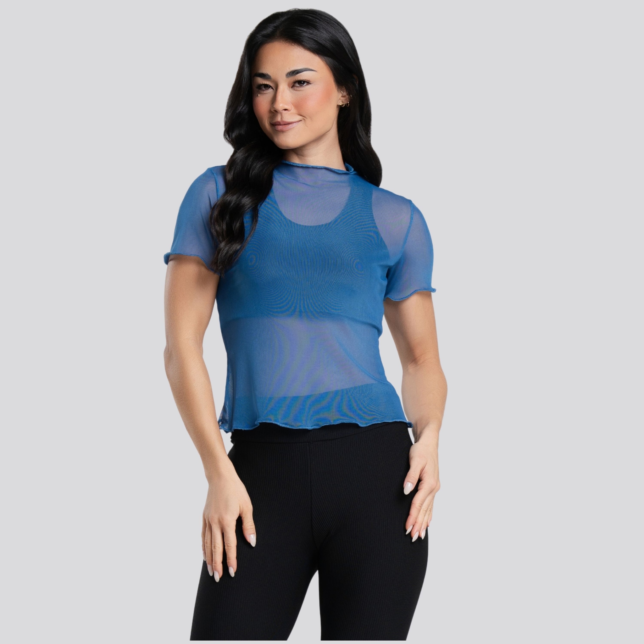 Cropped De Tule - Azul P Cropped De Tule - Azul P