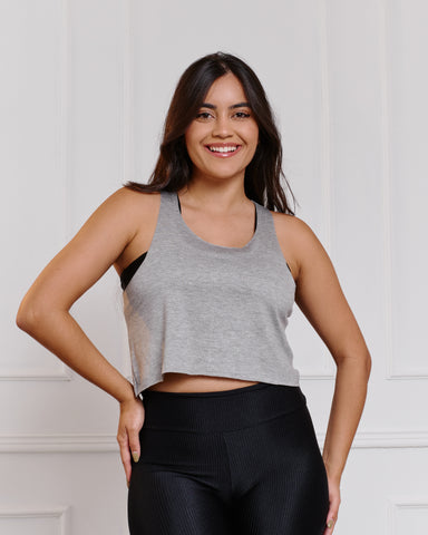 Cropped Regata Corte a Fio Feminina Fitness