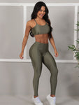 Kit 1 Conjunto Fitness + Blusa de Tule