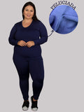 Conjunto Plus Size Térmica Flanelada Inverno