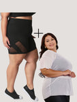 Combo 1x Bermuda 1x Blusa de Tule Plus Size