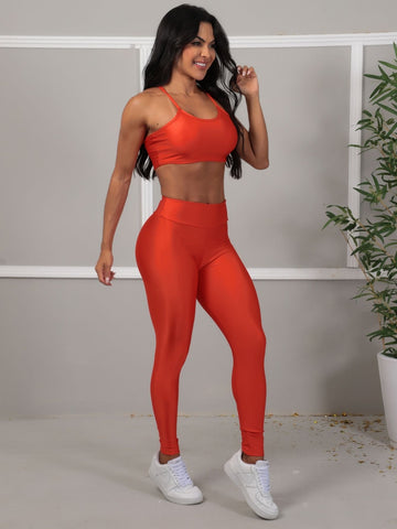 Conjunto Brilhoso (Calça + Top C/Bojo)