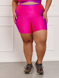 Bermuda Fitness Brilhosa Plus Size