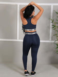 Conjunto Calça Legging Detalhe + Top Elástico