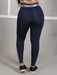 Calça Legging Detalhe Em Elástico