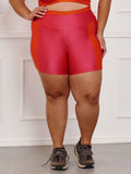 Bermuda Fitness Brilhosa Plus Size
