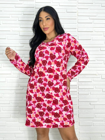 Camisola De Manga Comprida Estampada Feminina
