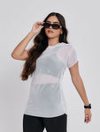 Kit 1 Conjunto Fitness + Blusa de Tule