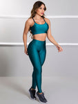 Conjunto Brilhoso (Calça + Top C/Bojo)