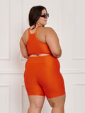 Conjunto Fitness Canelado C/Liso Plus Size