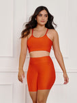 Conjunto fitness Liso/Canelado (bermuda+top)