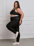 Conjunto Fitness Brilhoso Legging + Top S/bojo Plus Size
