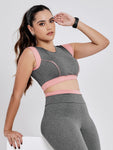 Kit 2 Conjuntos Fitness + Blusa de Tule