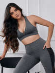 Top Fitness Liso sem Bojo Cinza
