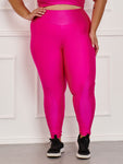 Calça Legging Canelada C/Liso Plus Size