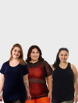 Kit 2 Blusas 1 Regata Plus Size Fitness Academia