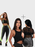 Combo 1x Conjunto 1x Regata 1X Blusa de Tule