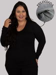 Blusa Plus Size Térmica Flanelada Inverno