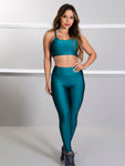 Conjunto Brilhoso (Calça + Top C/Bojo)
