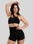 Conjunto fitness Detalhe em Tule (bermuda+top)