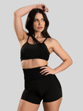 Conjunto fitness Detalhe em Tule (bermuda+top)