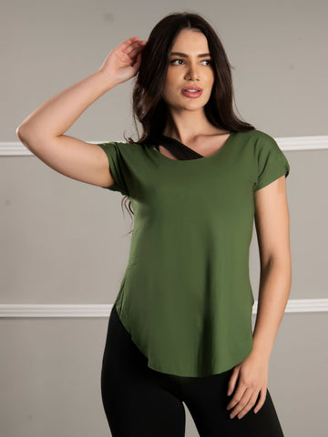 Blusa Barra Arredondada Tapa BumBum Fitness