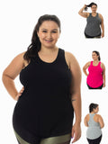 Kit 3 Regatas Plus Size Tapa BumBum Fitness