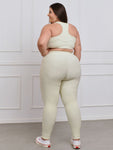 Conjunto Canelado Fitness Plus Size calça + top