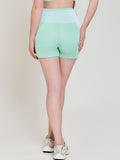 Bermuda Fitness Detalhe em Tule Verde