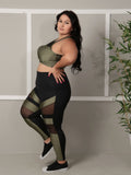 Conjunto Legging Detalhe em Tule + Top C/bojo Plus Size