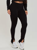 Calça Legging com Abertura na Barra