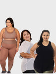 Combo 1x Conjunto 1x Blusa de Tule 1x Regata Plus Size