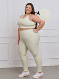 Conjunto Canelado Fitness Plus Size calça + top