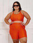 Conjunto Fitness Canelado C/Liso Plus Size