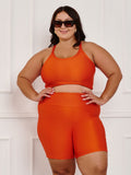 Conjunto Fitness Canelado C/Liso Plus Size