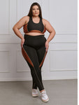 Conjunto Fitness Plus Size (calça + top)