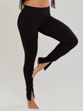Calça Legging com Abertura na Barra